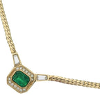 Dior Green Stone Biche Pendant Chain Gold