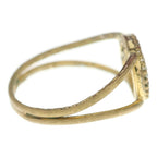 Fendi Rhinestone Ring Gold — view 3