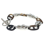 Hermes Chaine D'ancre Rivage Bracelet Silver Brown Metal Buffalo Horn — view 4