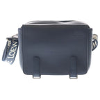 Loewe Military Messenger Bag Mini Navy Leather Silver