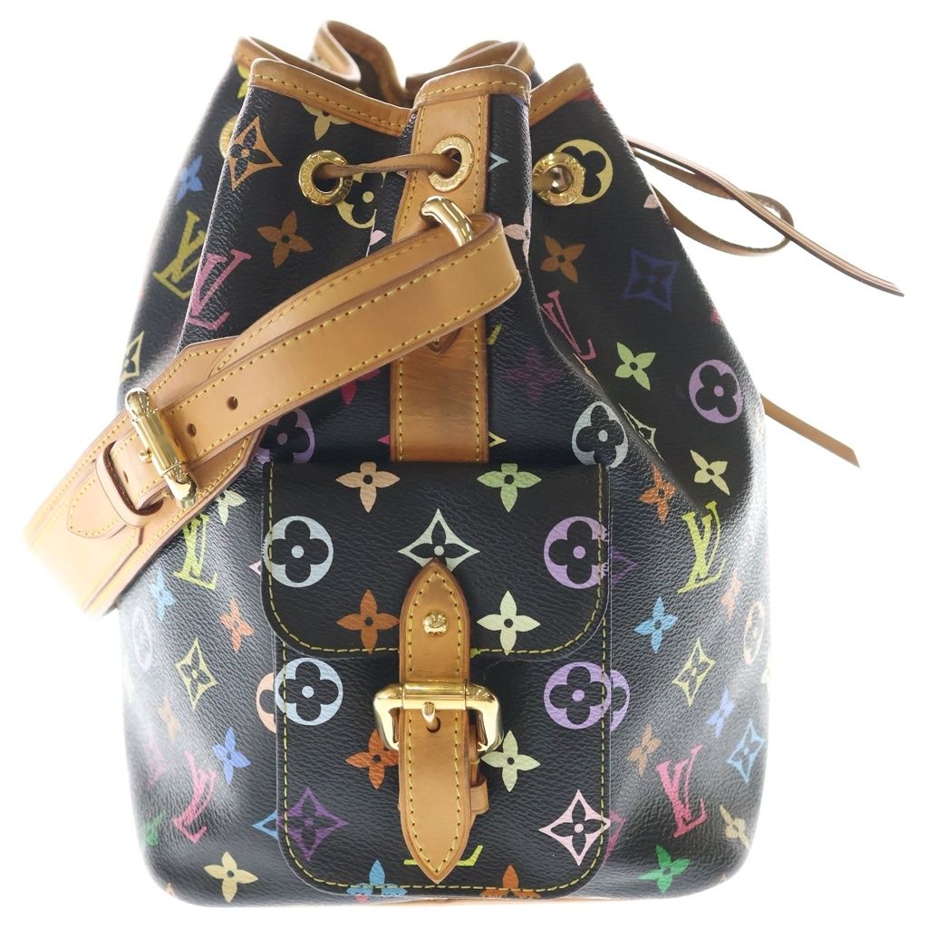 Louis Vuitton Monogram Multicolor Petit Noe 2-Way Shoulder Bag Brown Black — view 3