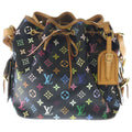 Louis Vuitton Monogram Multicolor Petit Noe 2-Way Shoulder Bag Brown Black