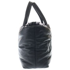 Saint Laurent Paris Wide Logo Puffer Tote Black Leather — view 3
