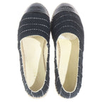 Chanel CC Logo Patent Leather Espadrilles Flat Shoes Black — view 4