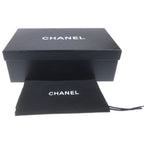 Chanel CC Logo Patent Leather Espadrilles Flat Shoes Black — view 6