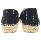 Chanel CC Logo Patent Leather Espadrilles Flat Shoes Black — view 3