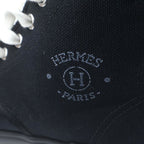 Hermes Itinerelle Canvas Lace Up High Cut Sneakers Black — view 6