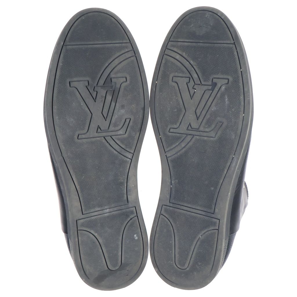 Louis Vuitton Damier Graphite Leather High Cut Sneakers Black — view 5