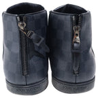 Louis Vuitton Damier Graphite Leather High Cut Sneakers Black — view 3