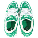 Louis Vuitton LV Trainer Line Monogram Textile Sneakers Green — view 4