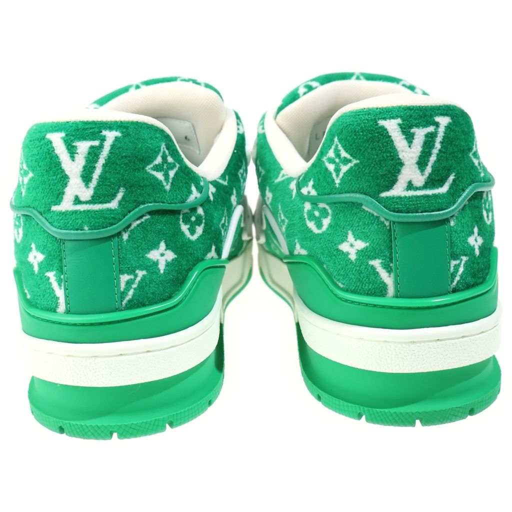Louis Vuitton LV Trainer Line Monogram Textile Sneakers Green — view 3