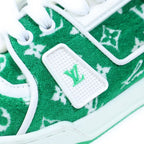 Louis Vuitton LV Trainer Line Monogram Textile Sneakers Green — view 6