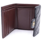 Chanel Classic Small Flap Wallet Trifold Coin Case Black Caviar Leather Gold — view 4