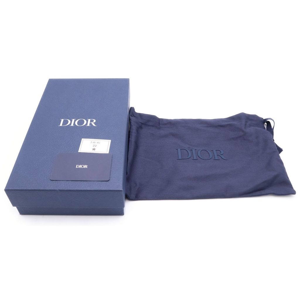 Dior Saddle Oblique Vertical Pouch Shoulder Bag Navy Black Canvas Leather Silver — view 6