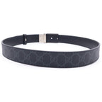 Gucci Square Reversible Leather Belt Black Silver — view 2