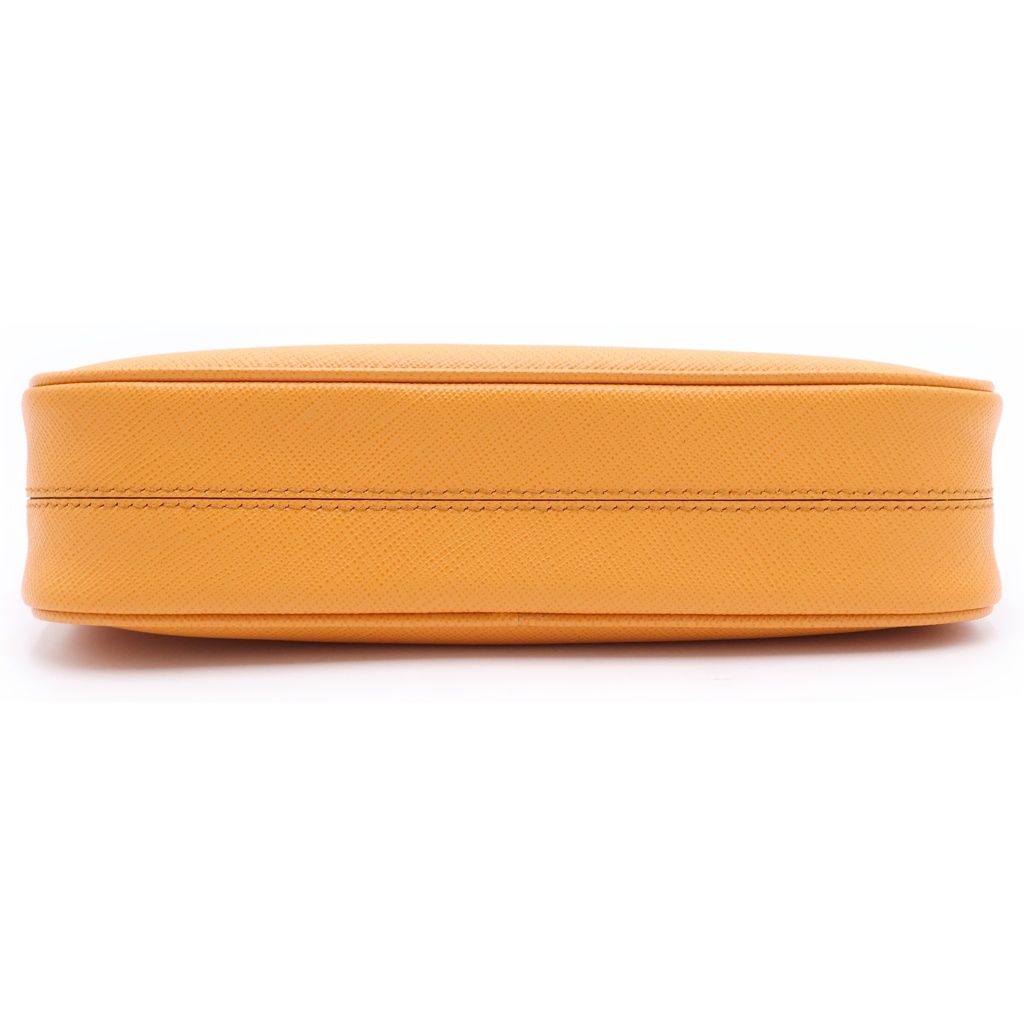Prada Ambra Saffiano Leather Shoulder Bag Orange — view 4