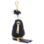 Prada Re-Nylon Soft Robot Bag Charm Key Ring Key Holder Black Gold — view 4