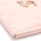 Chanel Rhinestone Card Case Caviar Leather Pink — view 6