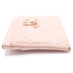Chanel Rhinestone Card Case Caviar Leather Pink — view 3