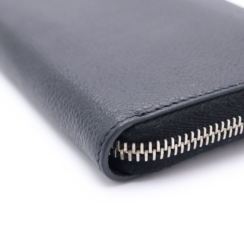 Saint Laurent Paris Zip Around Wallet Black Leather — view 5
