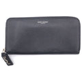 Saint Laurent Paris Zip Around Wallet Black Leather