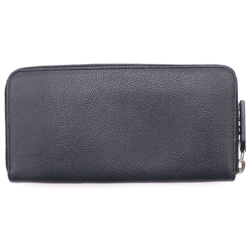 Saint Laurent Paris Zip Around Wallet Black Leather — view 2