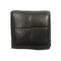 Bottega Veneta Cassette Maxi Intrecciato Coin Purse Wallet Leather Black