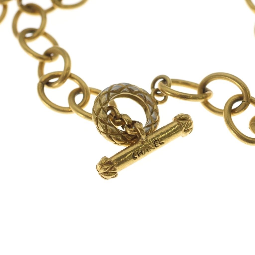 Chanel CC Logo Pendant Chain Gold — view 4