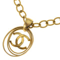 Chanel CC Logo Pendant Chain Gold