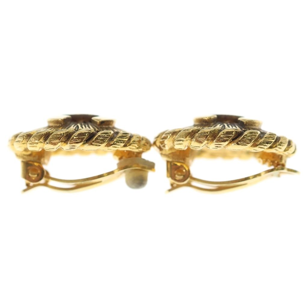 Chanel CC Logo Round Earrings Gold — view 3
