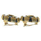 Chanel CC Logo Earrings Black Gold — view 3