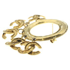 Chanel CC Logo Brooch Pin Badge Gold — view 3