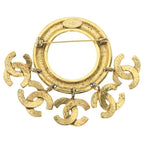 Chanel CC Logo Brooch Pin Badge Gold — view 2