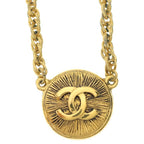 Chanel CC Logo Chain Choker Necklace Gold — view 3