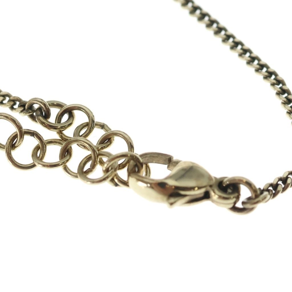 Chanel CC Logo Rhinestone Heart Pendant Chain Gold Black — view 4