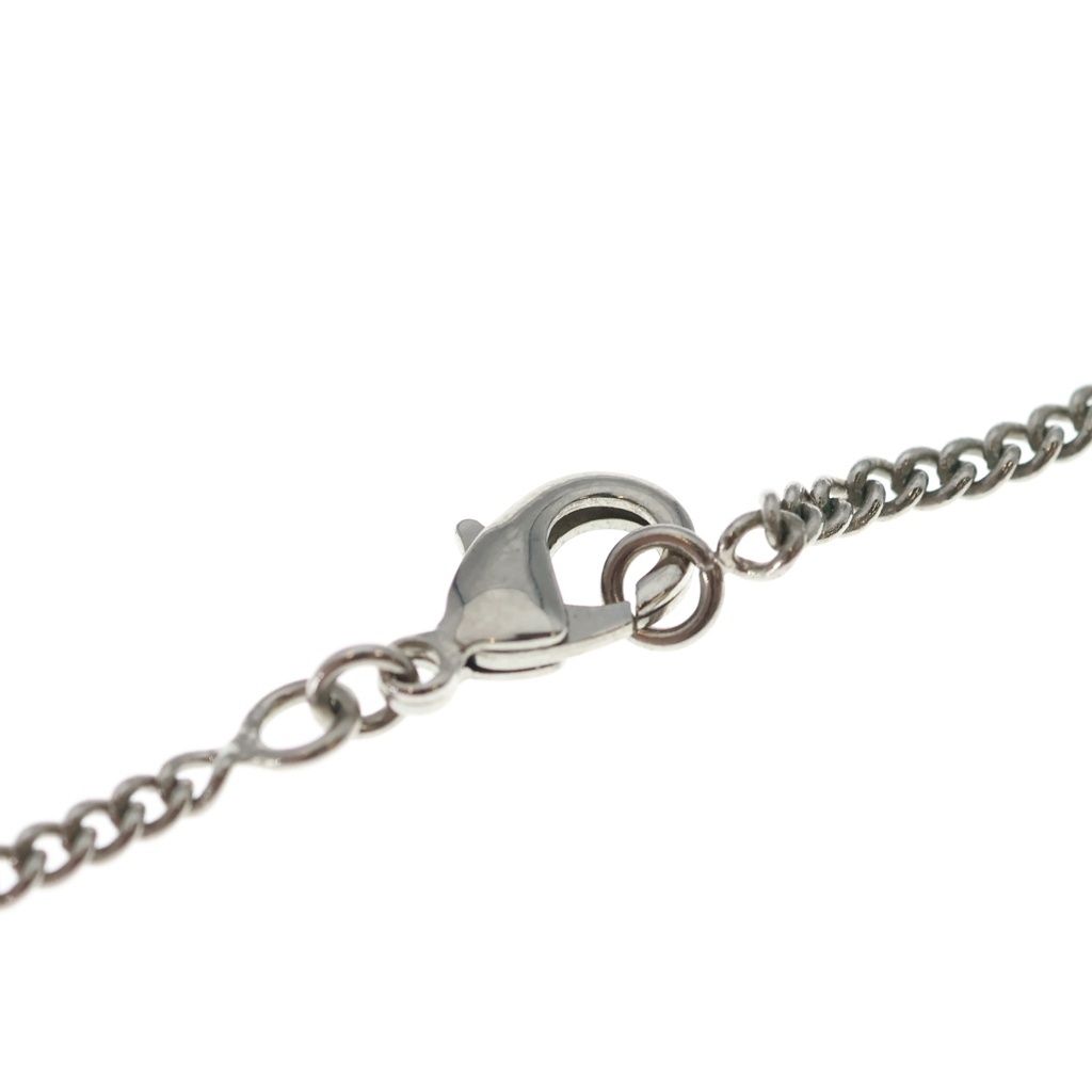 Chanel Camellia Rhinestone CC Logo Pendant Chain Silver — view 4