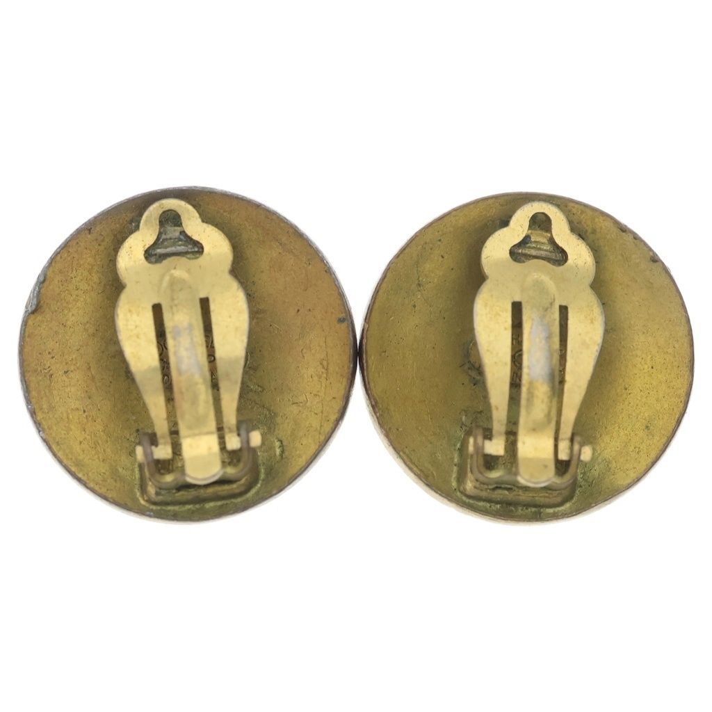 Chanel CC Logo Round Earrings Gold — view 2
