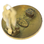 Chanel CC Logo Round Earrings Gold — view 6