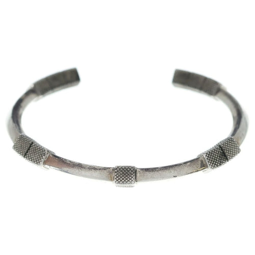 Bottega Veneta Lock Bangle Bracelet Silver