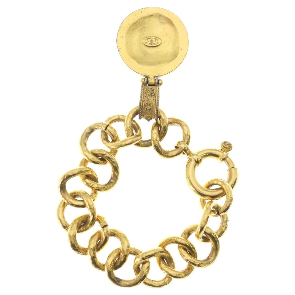 Chanel CC Logo Coin Charm Bracelet Gold — view 2