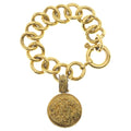 Chanel CC Logo Coin Charm Bracelet Gold