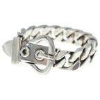 Hermes Vintage Boucle Selier GM Book le Cellier GM Bracelet Silver