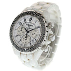 Chanel Black Diamond Bezel Chronograph White Dial Ceramic Automatic Winding — view 4