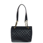 Chanel Quilted Lambskin Leather Cocobol Chain Tote Gold Black — view 2