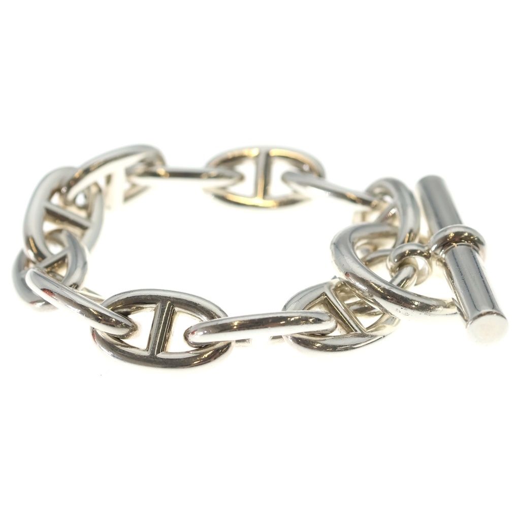 Hermes Chaine D'ancre TGM Chain Bracelet Silver — view 3