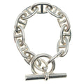 Hermes Chaine D'ancre TGM Chain Bracelet Silver