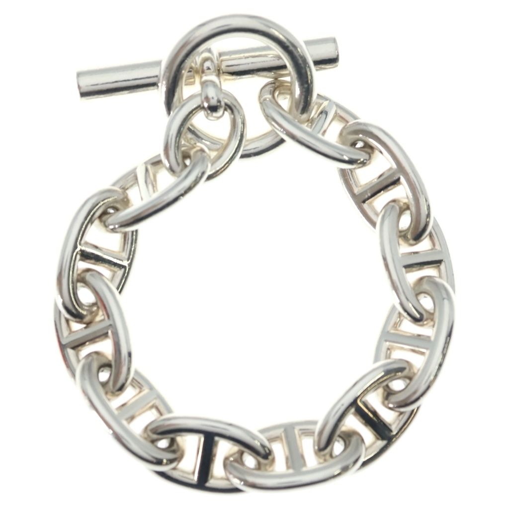 Hermes Chaine D'ancre TGM Chain Bracelet Silver — view 2