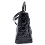 Dior Lady 2-Way Shoulder Bag Black Patent Leather Gold — view 3