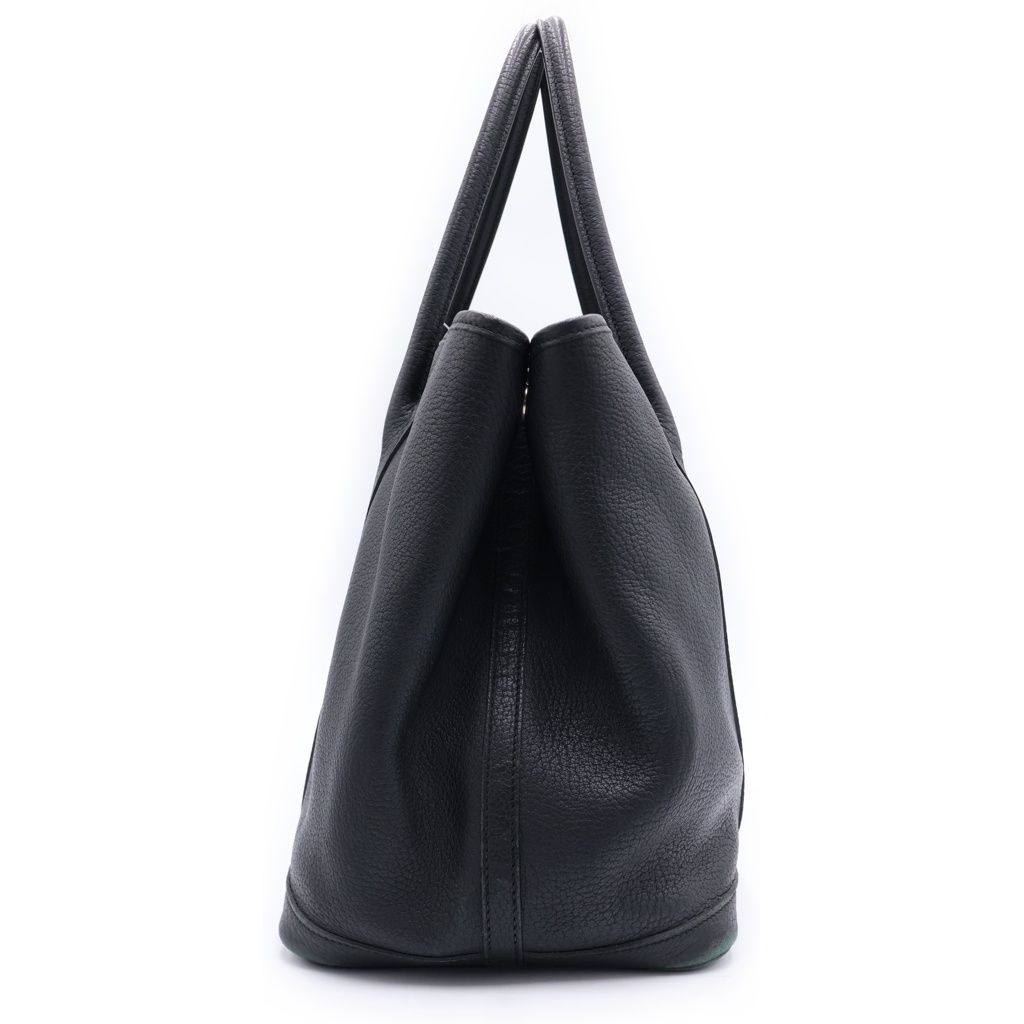 Hermes Garden Party PM Tote Black Negonda Leather Silver — view 3