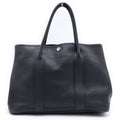Hermes Garden Party PM Tote Black Negonda Leather Silver